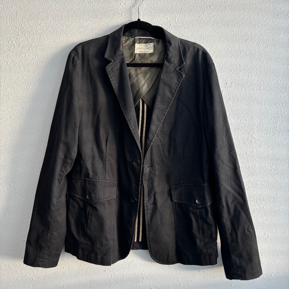 Rag & Bone Men's Tailored Workwear Black Chore Cotton Jacket/Blazer - Picture 1 of 6